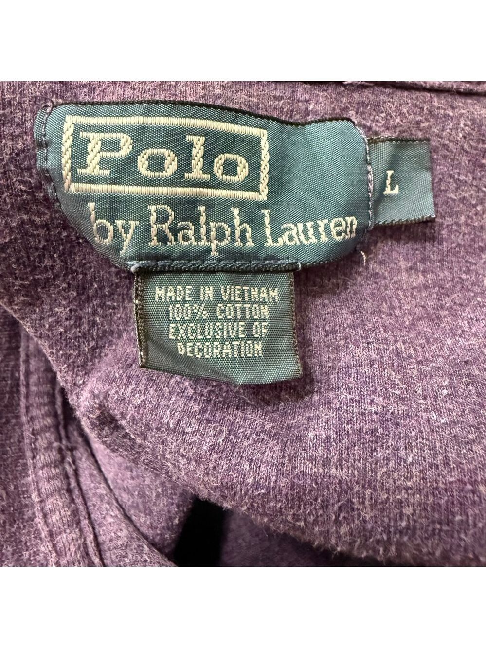 Polo Ralph Lauren Women’s Purple Quarter Zip Sweater Size Large - Picture 8 of 8